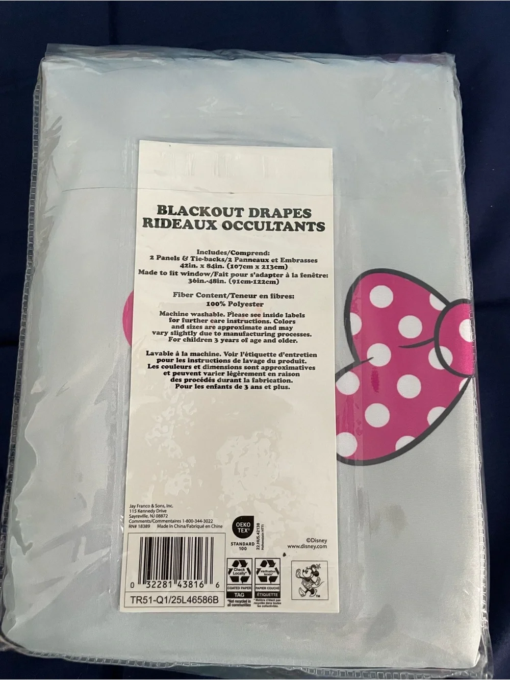 Disney Minnie Mouse White Blackout Drapes